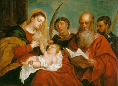 The Virgin and Child with Saints Stephen, Jerome and Maurice by David Teniers the Younger