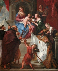 The Virgin and Child with the Saints Dominic, Anthony, Augustine, Monica, Dorothea, and Barbara by Gaspar de Crayer