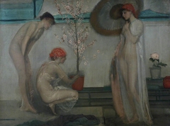 Three Figures: Pink and Grey by James Abbott McNeill Whistler