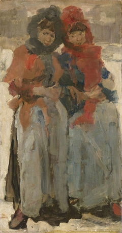 Two Young Women in the Snow by Isaac Israels