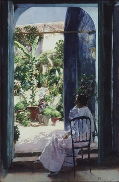 Un patio andaluz by Julio Romero de Torres