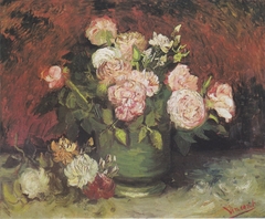 Schale mit Pfingstrosen und Rosen by Vincent van Gogh