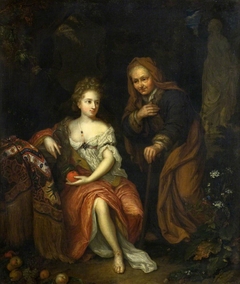 Vertumnus and Pomona by Caspar Netscher