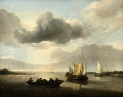 Vessels in the Mouth of a River by Jan van de Cappelle