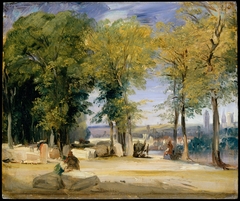 View near Rouen by Richard Parkes Bonington