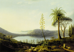 View of Lake of Averno by Jacob Philipp Hackert