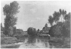 View of Moret, France by Joseph Foxcroft Cole