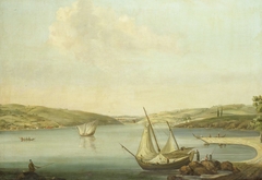 View of the Bosporus, taken from the Height of Beykoz to the northwest, with the Aqueduct of Justinian in the background by Antoine van der Steen