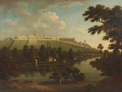 View of Windsor Castle, with the River Thames and Figures in the foreground by Anonymous