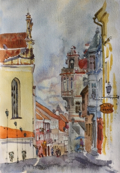 Vilnius, Pilies street by Natalia Mikhalchuck