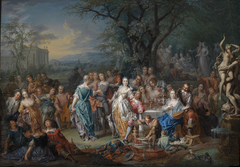 Vornehme Gesellschaft im Park by Franz Christoph Janneck