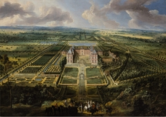 Vue du château de Pontchartrain depuis l'arrivée by Pierre-Denis Martin