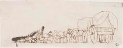 Wagon With A Team Of Horses - William Williams - ABDAG003455 by William Williams