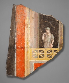 Wall Fragment with a Woman on a Balcony by Anonymous