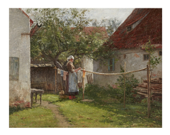 Wash Day, Bavaria by J Ottis Adams