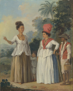 West Indian Women of Color, with a Child and Black Servant by Agostino Brunias