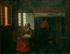 Woman plucking a duck by Pieter de Hooch