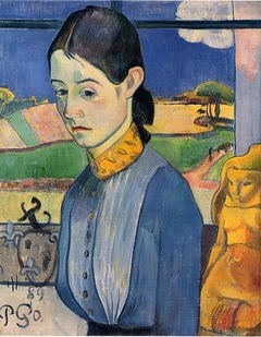 Young Breton Woman by Paul Gauguin