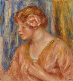 Young Woman with Rose (Jeune fille à la rose) by Auguste Renoir